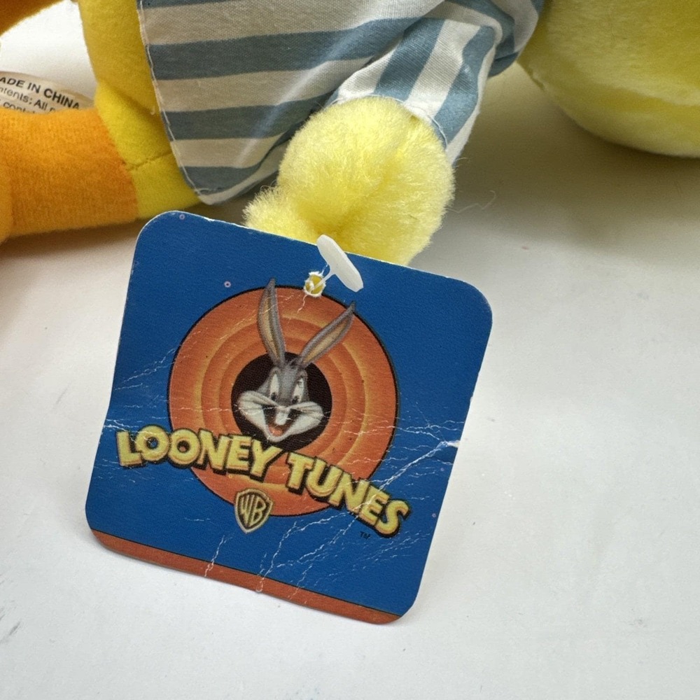 1997 Vintage Tweety Bird Plush Bedtime Looney Tunes Warner Bros Pajamas With Tag - Picture 4 of 10